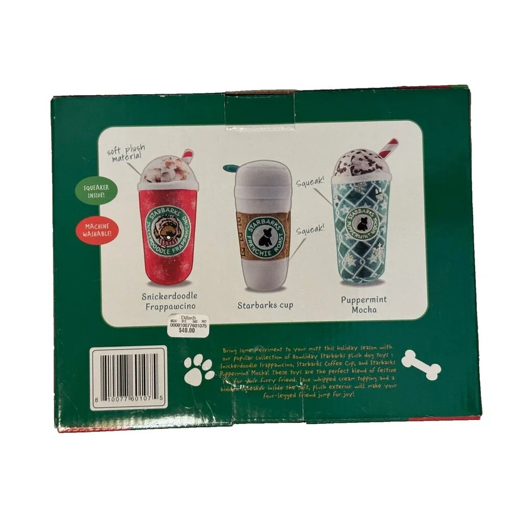 Starbarks Holiday 3 pc. Box Set Plush Dog Toy